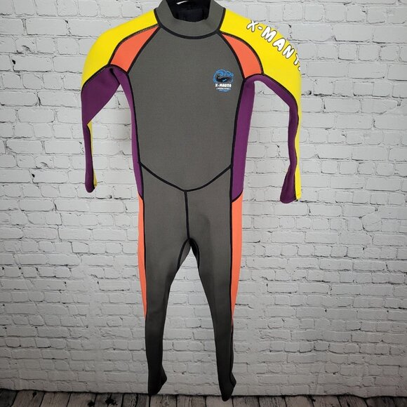 Dive & Sail Multicolor Colorblock Zipped Long Sleeve Wetsuit Kids Size XXL - Picture 1 of 9